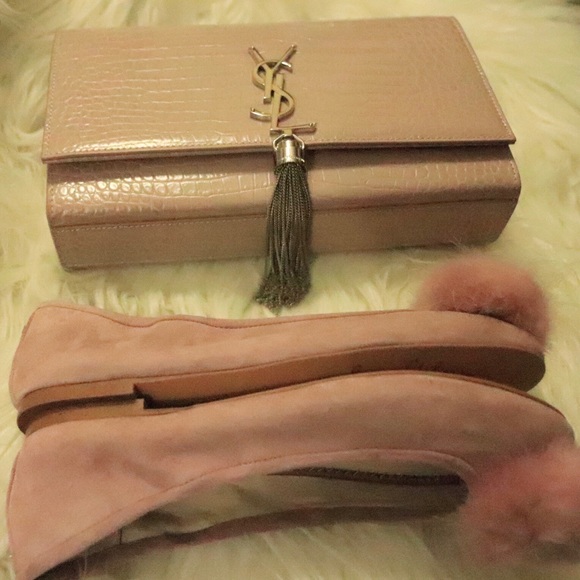 Farina Pompom Suede Ballerina Flats - Picture 7 of 8